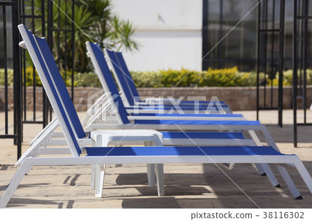 Poolside Chairs Stock Photo 38116302 Pixta