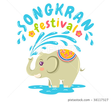 Songkran water festival. Songkran water festival. 38117327