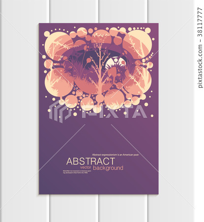 Vector brochure A5 or A4 format abstract circles-插圖素材 [38117777] - PIXTA圖庫
