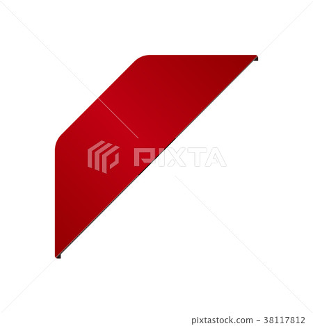 Corner ribbon (red, red) - Stock Illustration [38117812] - PIXTA