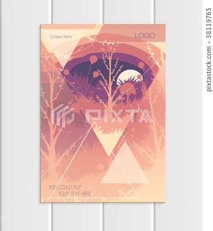 Vector brochure A5 or A4 format abstract triangles 38119765
