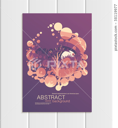 Vector brochure A5 or A4 format abstract circles - Stock Illustration ...