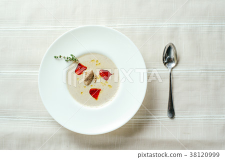 exquisite mushroom soup puree with pepper 38120999