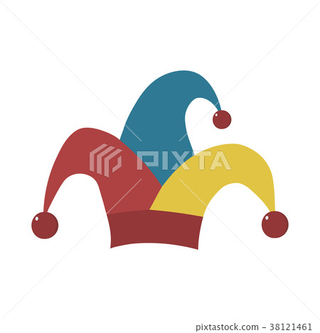 Clown jester hat flat design icon - Stock Illustration [38121461] - PIXTA