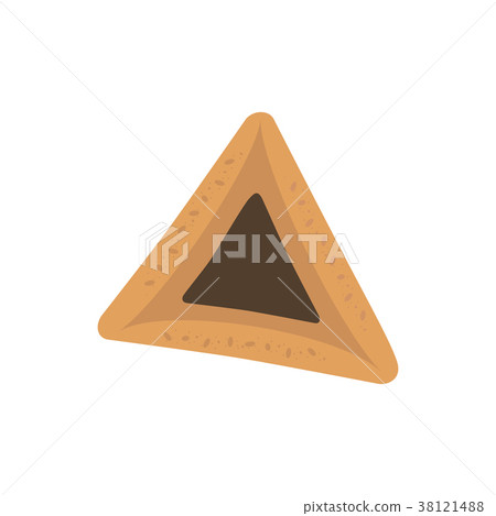 Purim holiday hamantash with chocolate icon 38121488