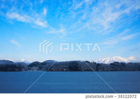 From the lakeside of Gosho lake to the direction of Mt. Iwate and the Seven Forests 38122072