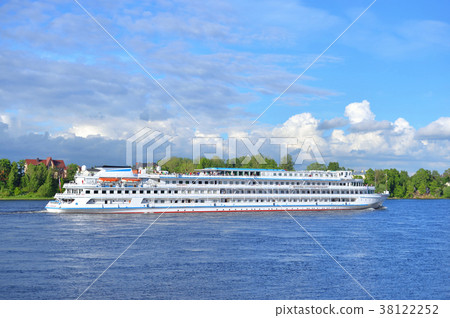 River cruise ships on Neva River. River cruise ships on Neva River. 38122252
