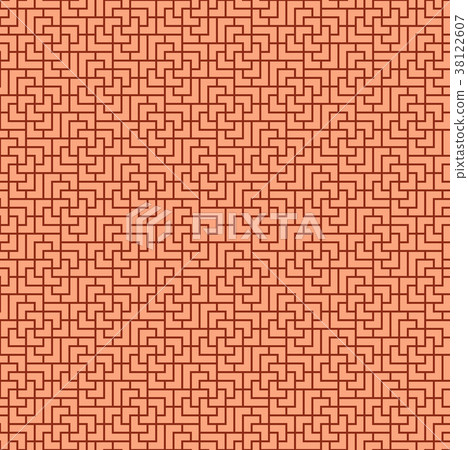 Seamless brick wall pattern in Chinese style 38122607