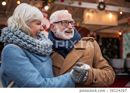 Joyful male and female pensioners having fun Joyful male and female pensioners having fun 38124267