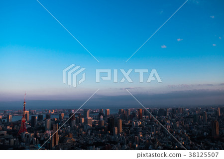 東京，城市風光，日落 38125507