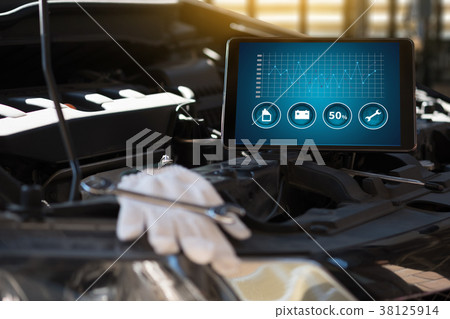 Mechanic repairing Car service concept. repair Mechanic repairing Car service concept. repair 38125914