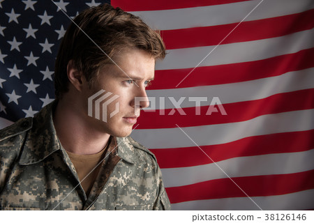 Earnest officer is ready to protect his country 38126146