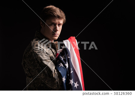Upset military man feeling hopeless Upset military man feeling hopeless 38126360