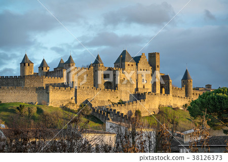 Walls and towers of Carcassonne, France Walls and towers of Carcassonne, France 38126373