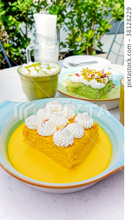 Three milk cake traditional dessert Latin America. 38128229