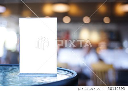 Stand  Mock up Menu frame  tent card  blurred  38130893
