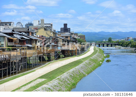 Kamogawa and the riverbed Kamogawa and the riverbed 38131646
