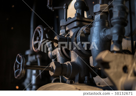vintage technology, pipes and valves , old factory 38132671