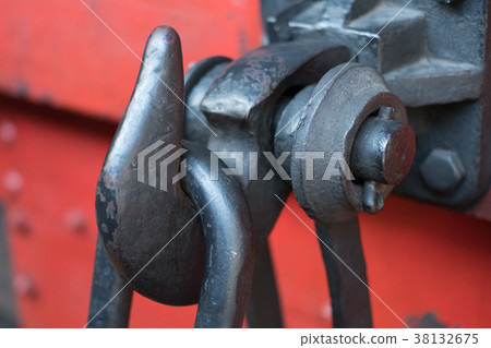metal hook on train steel hook, industrial detail metal hook on train steel hook, industrial detail 38132675