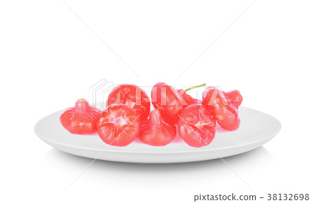 Syzygium samarangense in white plate Syzygium samarangense in white plate 38132698