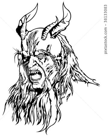 Satan Head with Four Horns Satan Head with Four Horns 38133083