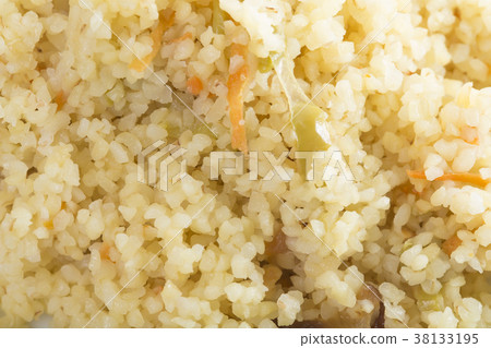 Delicious rice with vegetables. Delicious rice with vegetables. 38133195