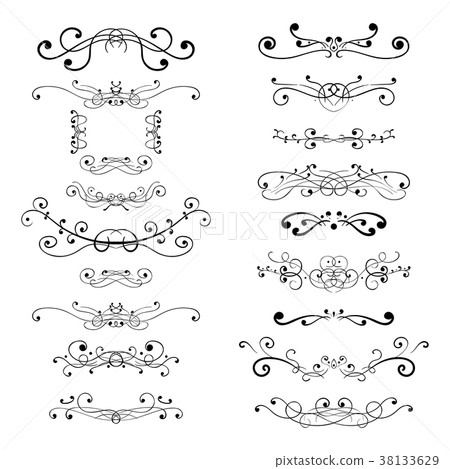 Ornament decorations. Divider elements Ornament decorations. Divider elements 38133629