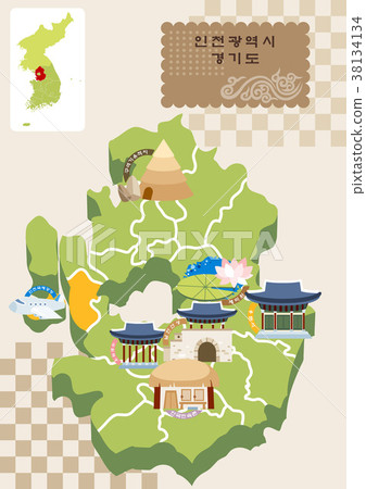 orientation, map, Incheon 38134134
