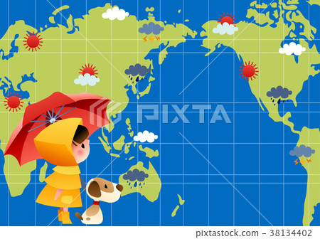 child, umbrella, orientation 38134402