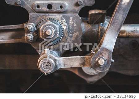 technology concept - vintage machinery closeup - 38134680