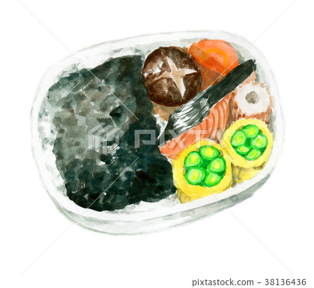 Lunchbox sketch drawn by watercolor 38136436