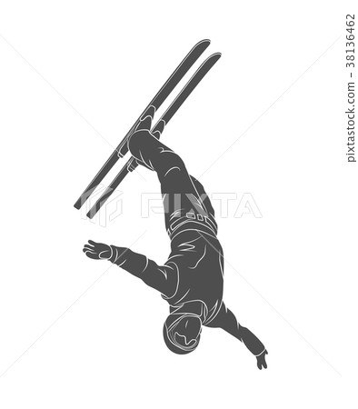 a jumping skier freestyler 38136462