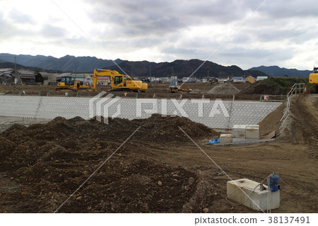 Construction site, reservoir, adjustment pond Construction site, reservoir, adjustment pond 38137491