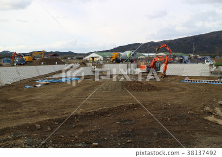 Construction site, reservoir, adjustment pond Construction site, reservoir, adjustment pond 38137492