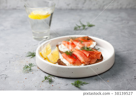 sandwich with salmon sandwich with salmon 38139527