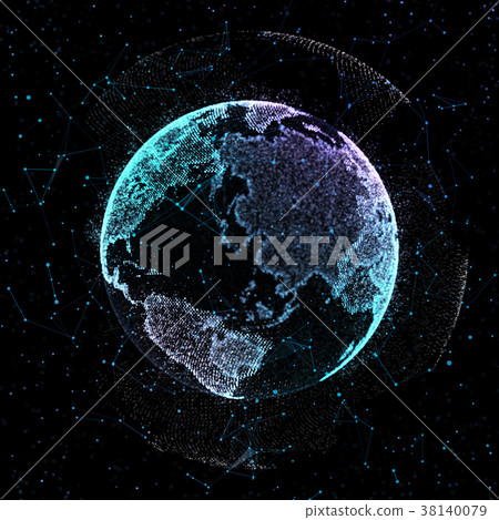 3d illustration of detailed virtual planet Earth 38140079