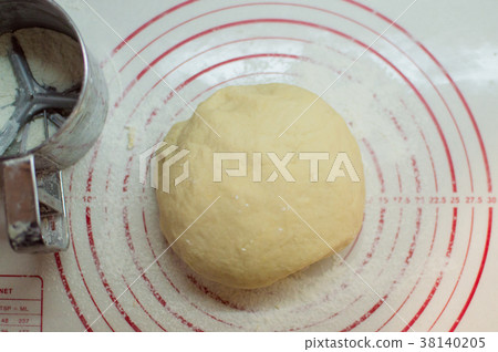homemade raw wheat dough ball lying homemade raw wheat dough ball lying 38140205