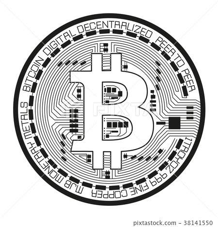 Crypto currency black coin with black Crypto currency black coin with black 38141550