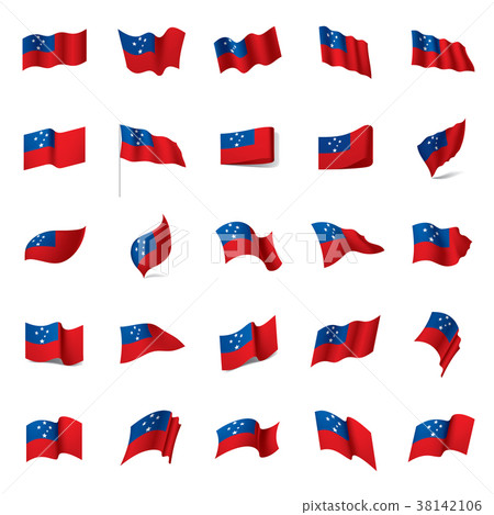 Samoa flag, vector illustration 38142106