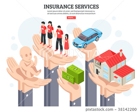 Insurance Services Design Concept - Stock Illustration [38142200] - PIXTA
