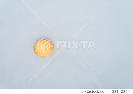 The thrown coin of crypto-currency in winter in The thrown coin of crypto-currency in winter in 38142264