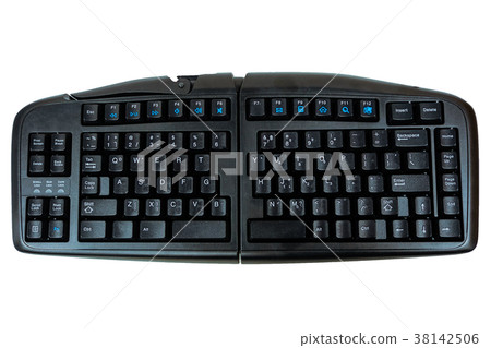 Modern Computer keyboard. Isolated on white  38142506