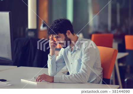 business, startup and people concept - businessman 38144090