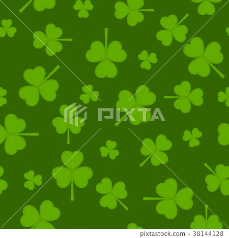 St Patricks Day seamless pattern with shamrock St Patricks Day seamless pattern with shamrock 38144128