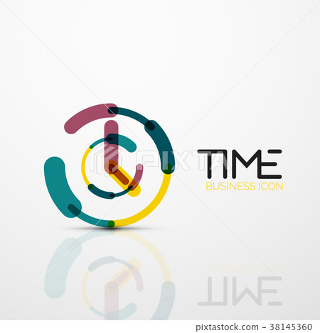 Vector abstract logo idea, time concept or clock 38145360