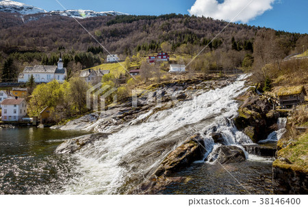 Hellesylt town in Norway Hellesylt town in Norway 38146400