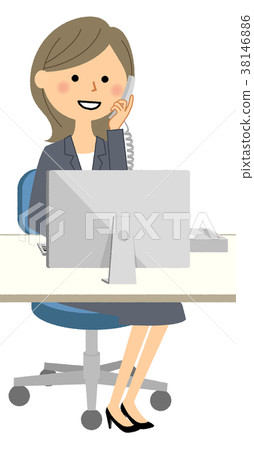 Suit female PC and phone Suit female PC and phone 38146886