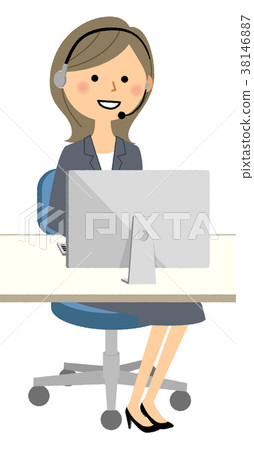 Suit female PC and earphone microphone 38146887