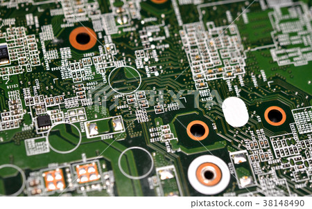 Electronic microcircuits close-up. 38148490