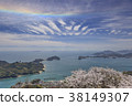 Rainbow sky and cherry blossoms in Seto 38149307